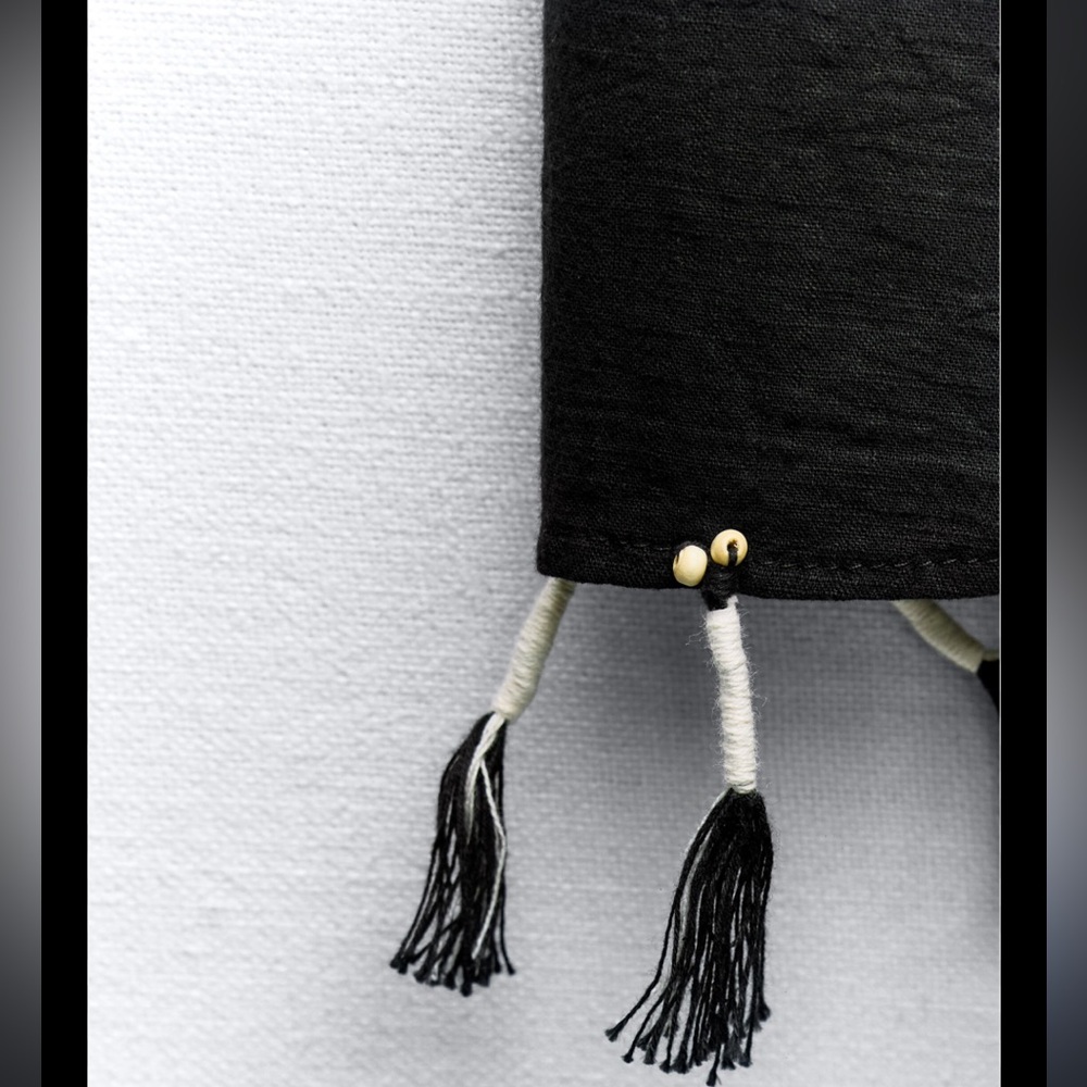 FRINGED WRAP FRONT COTTON SKIRT - Picture 6 of 6